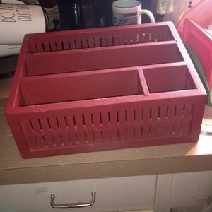 Red Wooden Organizer